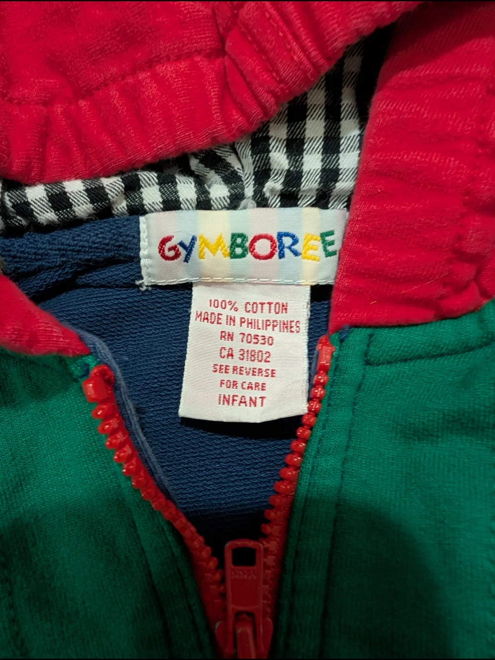 Vintage 90's Gymboree Color Block Zip Jacket Infant